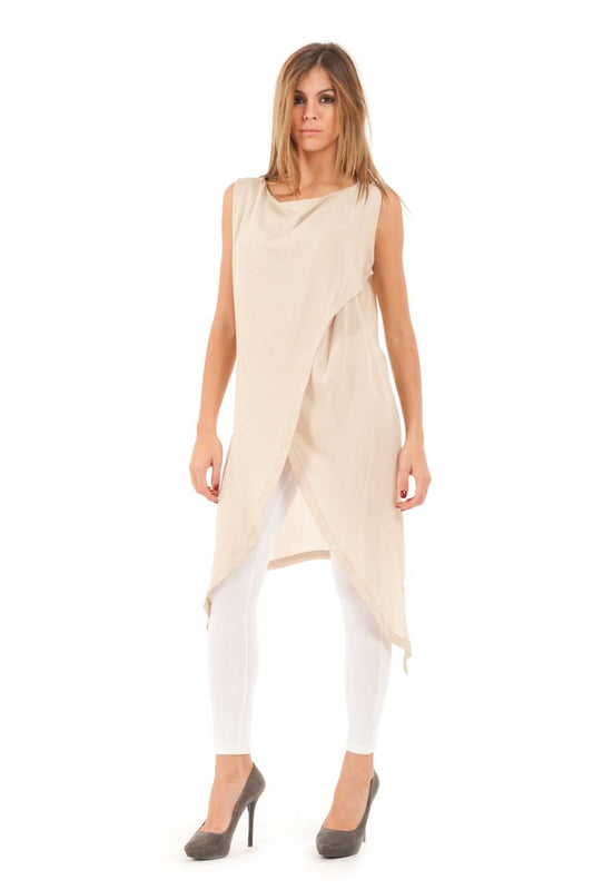 Sleeveless Crossover Tunic