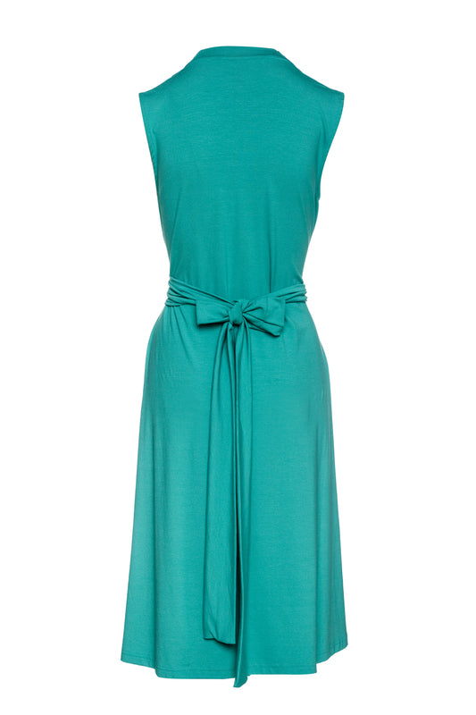 V Neck Dress with Sash