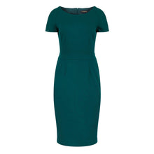 Load image into Gallery viewer, Fitted Emerald Cap Sleeve Dress Conquista Fashion