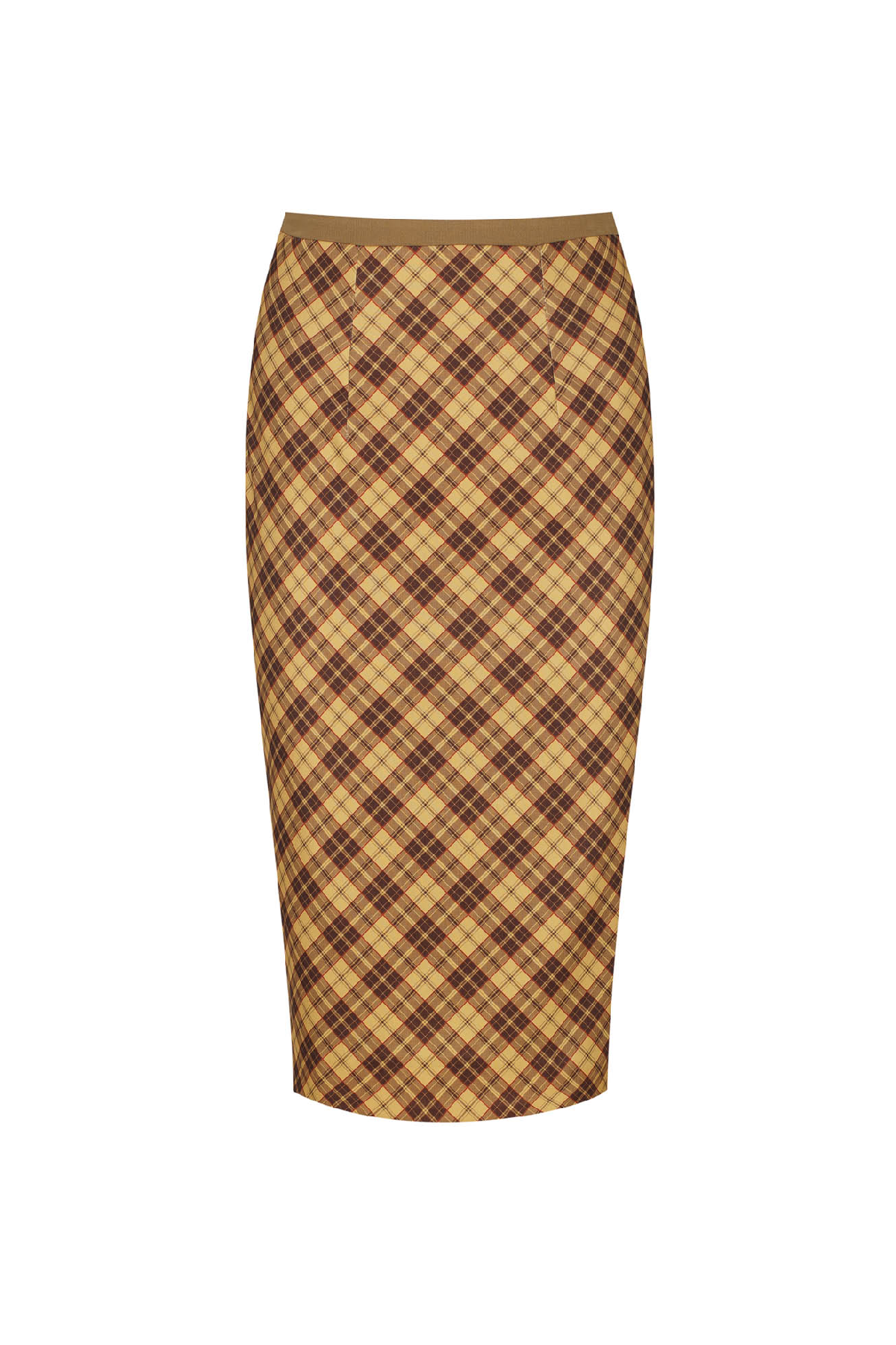 Print Fitted Midi Skirt with Zip