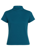 Load image into Gallery viewer, Short Sleeve Petrol Blue Top