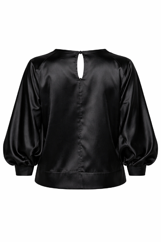 Top with Bishop Sleeves in Black