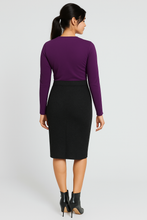 Load image into Gallery viewer, Women's Viscose Elastane Jersey Top – Long Sleeve, Deep V-Neck