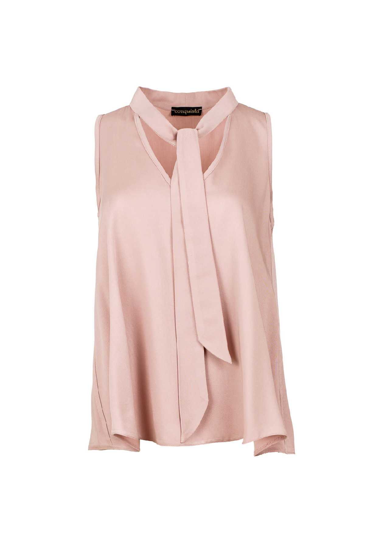 Dusty Pink Tie Detail Sleeveless Top