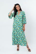 Load image into Gallery viewer, Floral Kaftan Style Maxi Dress