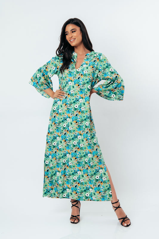 Floral Kaftan Style Maxi Dress