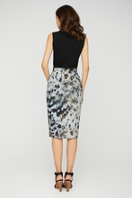 Load image into Gallery viewer, Leopard Print Elastic Gabardine Pencil Skirt