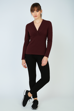 Load image into Gallery viewer, Burgundy Jersey Top with Polyamide