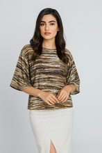 Load image into Gallery viewer, Textured Knit-Effect Printed Oversized T-Shirt