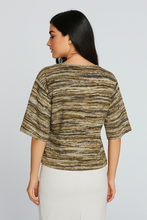 Load image into Gallery viewer, Textured Knit-Effect Printed Oversized T-Shirt