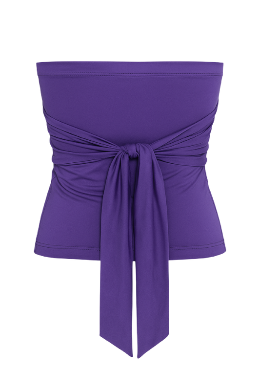Conquista Τοπ Casual Strapless Μονόχρωμο Μωβ C241-330-38