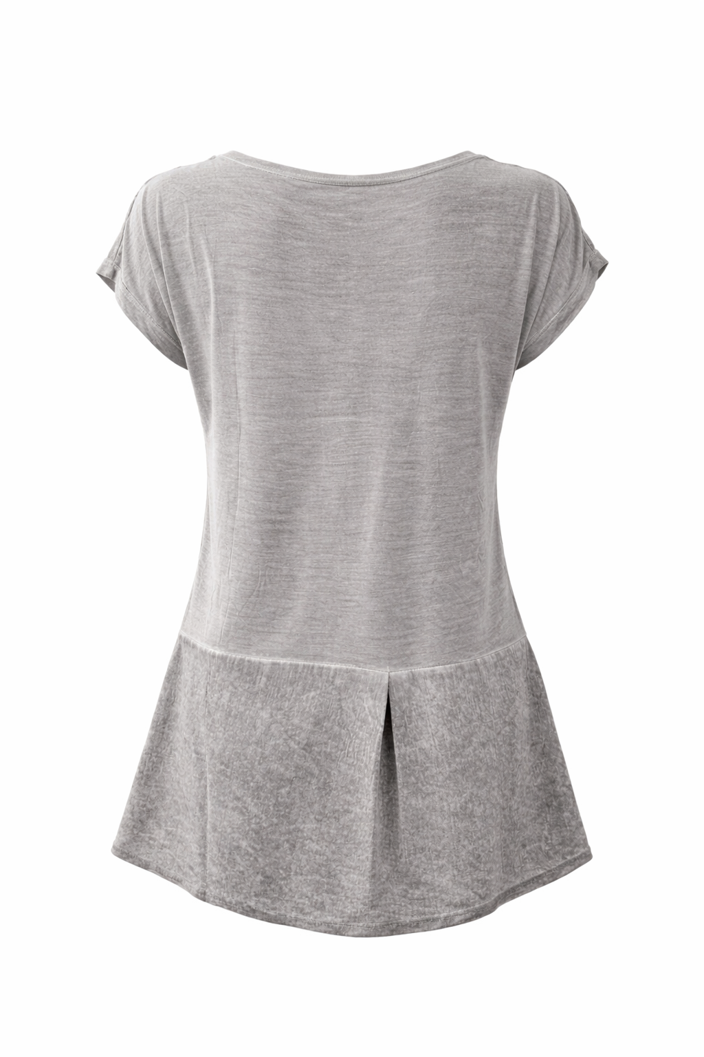 Relaxed Short-Sleeve Top with Asymmetric Hem – Effortless Style and Everyday Comfort