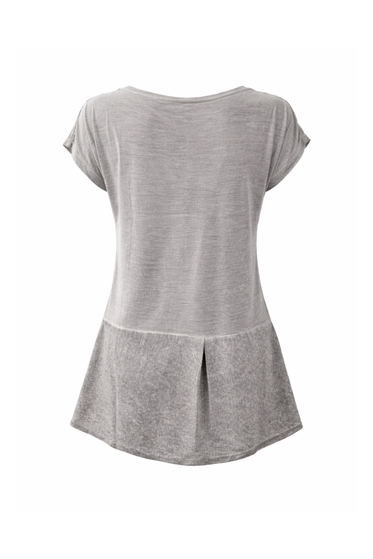 Relaxed Short-Sleeve Top with Asymmetric Hem – Effortless Style and Everyday Comfort
