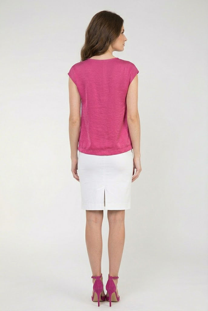 Ruffle Detail Short-Sleeve Top