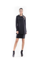Load image into Gallery viewer, Lace Detail Long Sleeve Top in Black