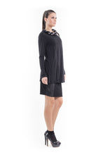 Load image into Gallery viewer, Lace Detail Long Sleeve Top in Black