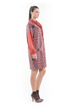 Load image into Gallery viewer, Airy Hooded Print Dress Grenadine