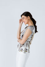 Load image into Gallery viewer, Geometric Mosaic Viscose Jersey Top in Neutral Tones