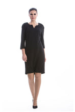 Load image into Gallery viewer, Straight Dress with Fur Detail