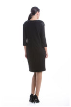Load image into Gallery viewer, Straight Dress with Fur Detail