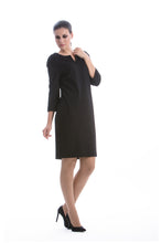 Load image into Gallery viewer, Straight Dress with Fur Detail