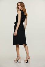 Load image into Gallery viewer, Sleeveless Empire Line Dress in Black Jersey