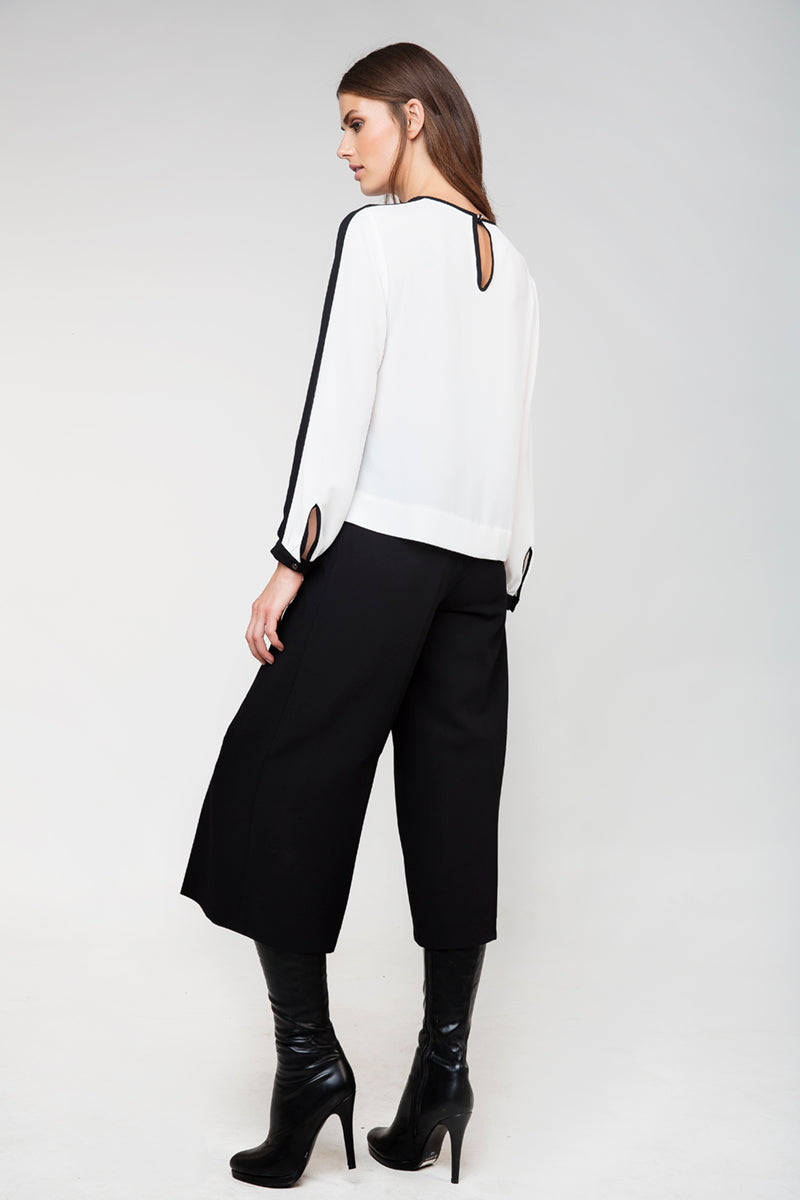 High-Waisted Wide Leg Trousers