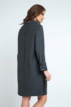Load image into Gallery viewer, Casual H-line Stand Collar Long Sleeve Midi Dress