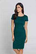 Load image into Gallery viewer, Fitted Emerald Cap Sleeve Dress Conquista Fashion
