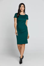 Load image into Gallery viewer, Fitted Emerald Cap Sleeve Dress Conquista Fashion
