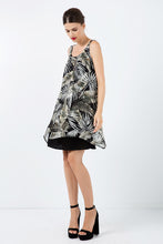 Load image into Gallery viewer, Sleeveless Print Chiffon Dress with Layers