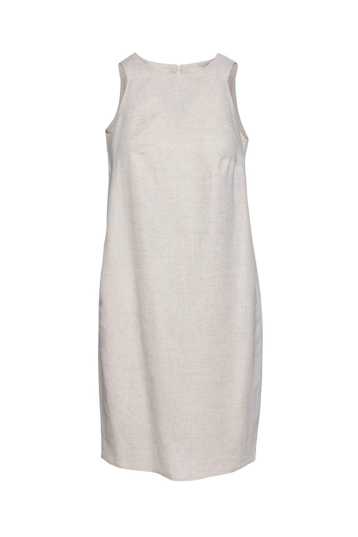 Sand Colour Sleeveless Sack Dress – Conquista