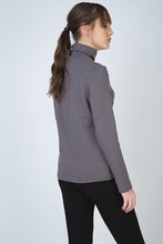 Load image into Gallery viewer, Dark Grey Long Sleeve Polo Neck Jumper