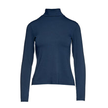 Load image into Gallery viewer, Navy Long Sleeve Polo Neck Jumper