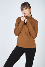 Load image into Gallery viewer, Biscuit Colour Long Sleeve Polo Neck Jumper