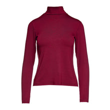 Load image into Gallery viewer, Burgundy Long Sleeve Polo Neck Jumper