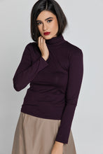Load image into Gallery viewer, Purple Turtle Neck Top By Conquista