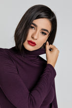 Load image into Gallery viewer, Purple Turtle Neck Top By Conquista