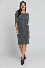 Load image into Gallery viewer, Dark Grey Jacquard Dress By Conquista