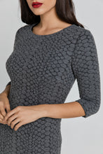 Load image into Gallery viewer, Dark Grey Jacquard Dress By Conquista