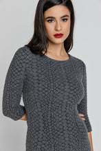 Load image into Gallery viewer, Dark Grey Jacquard Dress By Conquista