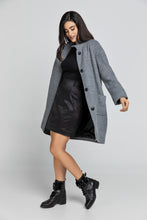 Load image into Gallery viewer, Wool Blend Grey Coat by Conquista Fashion