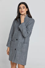 Load image into Gallery viewer, Wool Blend Grey Coat by Conquista Fashion