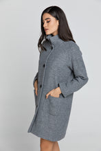 Load image into Gallery viewer, Wool Blend Grey Coat by Conquista Fashion