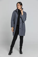 Load image into Gallery viewer, Wool Blend Grey Melange Coat by Conquista Fashion