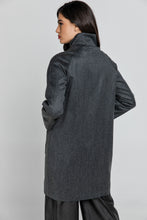 Load image into Gallery viewer, Wool Blend Dark Grey Coat by Conquista Fashion