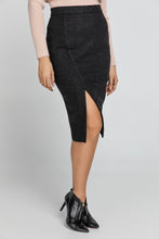 Load image into Gallery viewer, Black Mouflon Pencil Skirt