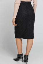 Load image into Gallery viewer, Black Mouflon Pencil Skirt