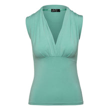 Load image into Gallery viewer, Mint Sleeveless Faux Wrap Top