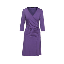 Load image into Gallery viewer, Faux Wrap Wool Dress in Jersey Fabric